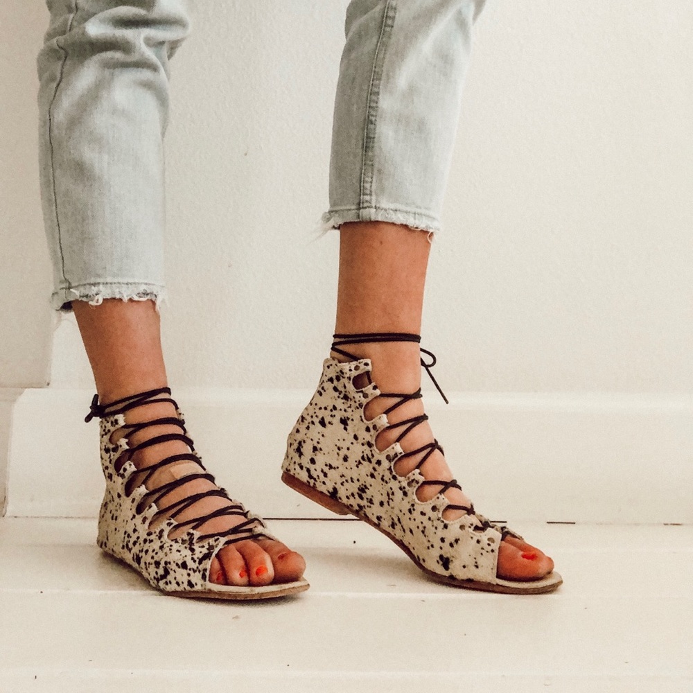Matisse cheetah strapped sandals